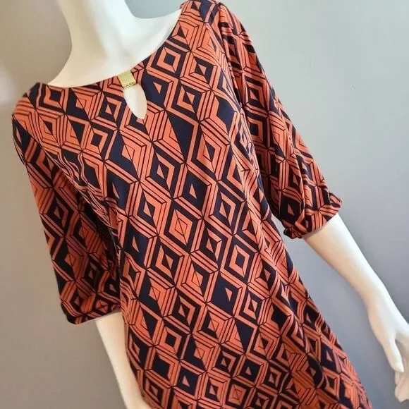 Fen Wright Manson Midi Shift Geometric Dress - Picture 6 of 10